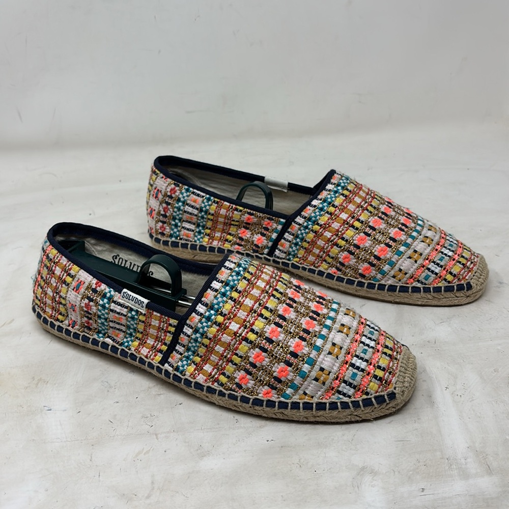 Soludos Multi Color Platform Espadrilles. Size 10 - image 3